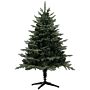 Homcom 5ft Artificial Spurce Christmas Tree With 1121 Branch Tips And Foldable Steel Base, Realistic Hinged Xmas Tree, Holiday Décor For Home Office, Green