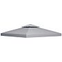 Outsunny 3 X 3(m) Gazebo Canopy Roof Top Replacement Cover Spare Part Light Grey (top Only)