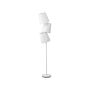 Floor Lamp White Fabric And Metal 164 Cm 3-light Adjustable