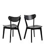 Roxby Dining Chairs In Black Set Of 2