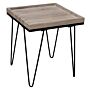 Deco Lamp Table Natural With Black Metal Legs