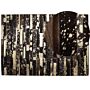 Rug Brown Genuine Leather 160 X 230 Cm Cowhide Hand Crafted