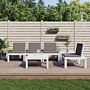 Vidaxl 6 Piece Garden Lounge Set With Cushions White Pp