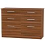 Contrast 6 Drawer Midi Chest In Noche Walnut