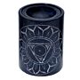 Dark Blue Soapstone Carved Chakra Oil Burner