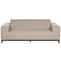 Garden Sofa Beige Fabric Black Aluminium Legs Upholstery Furniture Weather Resistant Outdoor