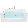 Corner Whirlpool Bath White Sanitary Acrylic Right Hand 170 X 80 Cm Tempered Glass Panel