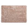 Shaggy Area Rug High-pile Carpet Solid Beige Polyester Rectangular 140 X 200 Cm