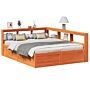 Vidaxl Bookcase Bed Without Mattress Wax Brown 150x200cm Solid Wood Pine