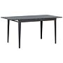 Extending Dining Table Black Steel Legs 120/160 X 80 Cm Butterfly Mechanism Timeless Design