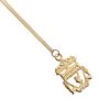 Liverpool Fc 18ct Gold Plated On Silver Crest Pendant & Chain