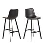 I_oregon Bar Chair In Black Set Of 2