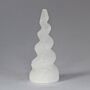 Selenite Spiral Unicorn Horn Tower - 10 Cm