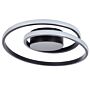 Ceiling Lamp Black Aluminium Iron Integrated Led Lights Round Shape Rings Decorative Modern Glamour Lighting