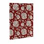 Cotton Bound Notebooks 20x15cm - 96 Pages - Burgundy Floral