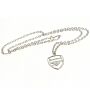 Arsenal Fc Silver Plated Pendant & Chain Cr