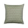 Decorative Cushion Cotton Leaf Pattern 45 X 45 Cm Removable Cover Zipper