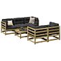 Vidaxl 6 Piece Garden Sofa Set Impregnated Wood Pine