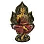 Thai Buddha Figurine - Red And Gold Seated Lotus