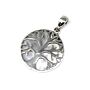 Tree Of Life Silver Pendant 22mm - Mother Of Pearl