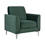 Armchair Green Velvet 75l X 89w X 90h Cm Thick Seating