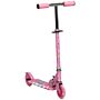 Homcom Kids Scooter With Lights, Music, Adjustable Height, Folding Frame, Led Wheels, For 3-7 Years Old, Pink