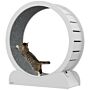 Pawhut 39.4" Wooden Cat Running Wheel With Brake, White