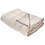 Weighted Blanket Beige Polyester Fabric Glass Beads Filling Rectangular 135 X 200 Cm 8kg 17.64lb Quilted