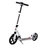 Homcom Teens Adult Kick Scooter W/ Shock Absorption Mechanism Foldable Adjustable Height Aluminium Frame Ride On Toy For 14+ - White