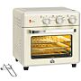 Homcom 7-in-1 Toaster Oven, 20l 4-slice Convection Oven With Warm, Broil, Toast, Bake, Air Fryer, 60min Timer And Adjustable Thermostat