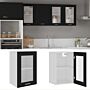 Vidaxl Hanging Glass Cabinet Black 40x31x60 Cm Engineered Wood