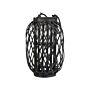 Lantern Black Willow Wood And Glass 40 Cm Candle Holder