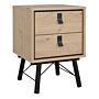 Ry Bedside Cabinet 2 Drawer In Jackson Hickory Oak