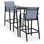 Vidaxl 3 Piece Garden Bar Set Black And Grey