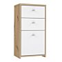 Best Chest Storage Cabinet 2 Drawers 1 Door In Artisan Oak/white