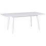 Dining Table White Wooden Legs 150 - 195 X 90 Cm Rectangular