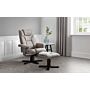 Malmo Swivel Recliner & Stool Grey