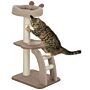 Pawhut Cat Tee For Indoor Cats, 88cm Cat Tower With Sisal Scratching Post, Hanging Ball, Large Cat Perch, Stairs, Brown