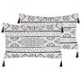 Set Of 2 Cushions White And Black Polyester Cover 30 X 50 Cm Decorative Pillows Geometric Pattern