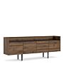 Unit Sideboard 2 Drawers 3 Doors In Walnut And Black