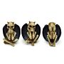 Decorative Set Of 3 Ornaments - The Reaper See No Speak No Hear No Evil Winged Demons