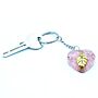 Orgonite Power Keyring - Rose Quartz Heearts Golden Leaf