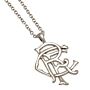 Rangers Fc Scroll Crest Stainless Steel Pendant & Chain