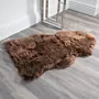 Taupe Sheepskin Rug Xxl 60 X 120cm