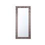 Wall Hanging Mirror Brown 50 X 130 Cm Vertical Dresser Gesso Finish