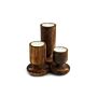 Set Of Three Wooden Candlestick Or Tealight Holders