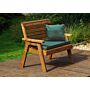 Traditional Two Seater Bench - Green