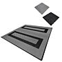 Vented Garage Floor Tiles With Edges – 165 Grey & 60 Black