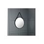 Opera Round Pewter Mirror