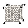 Set Of 2 Decorative Cushions White And Black Cotton 45 X 45 Cm Geometric Pattern Foil Print